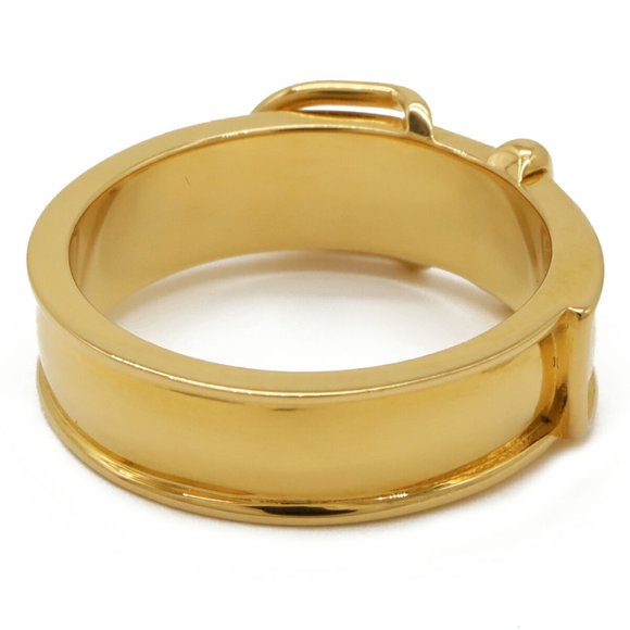 HERMES Boucle Cellier Scarf Ring Clasp Belt Motif GP Gold Color - Picture 3 of 6